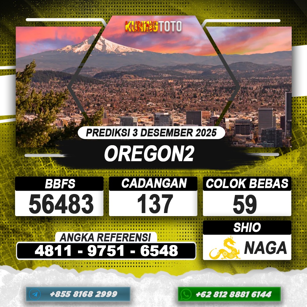 PREDIKSI OREGON2 03 DESEMBER 2025 | PREDIKSI TOGEL KUNINGTOTO